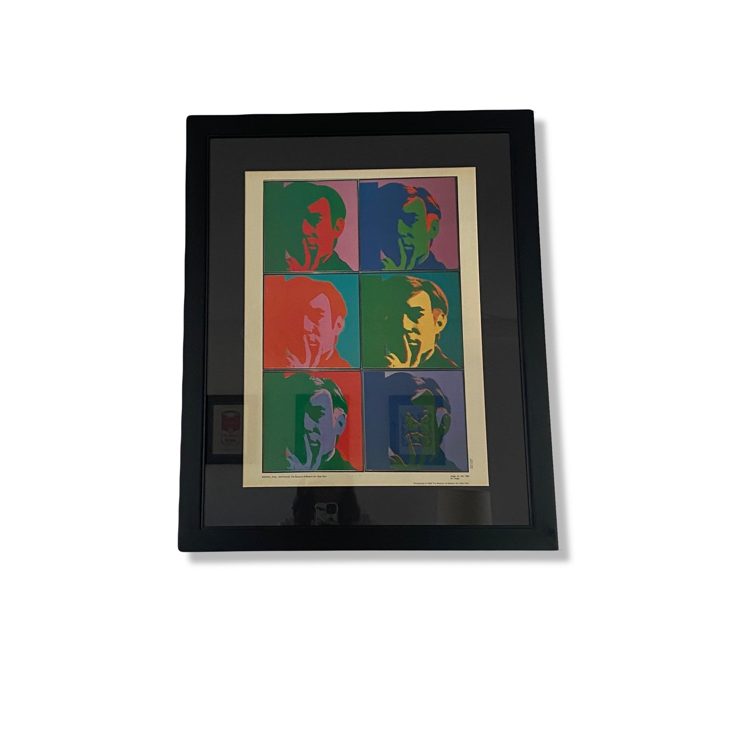 ANDY WARHOL RARE VTG 1988 FRAMED MOMA POP ART POSTER PRINT "SELF PORTRAIT" 1966