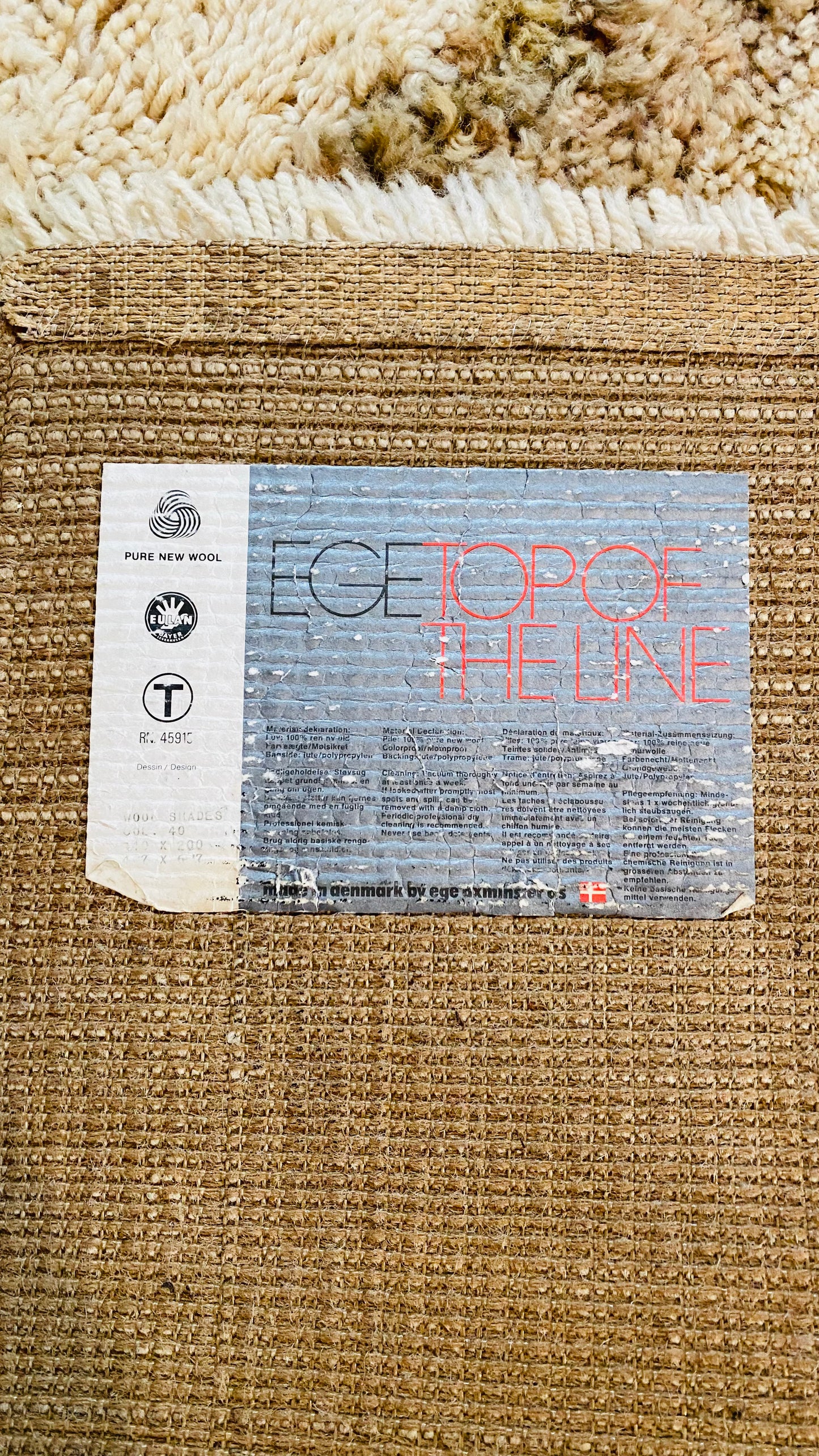 Denmark Wool EGE Top of the Line Rug 4’x6’