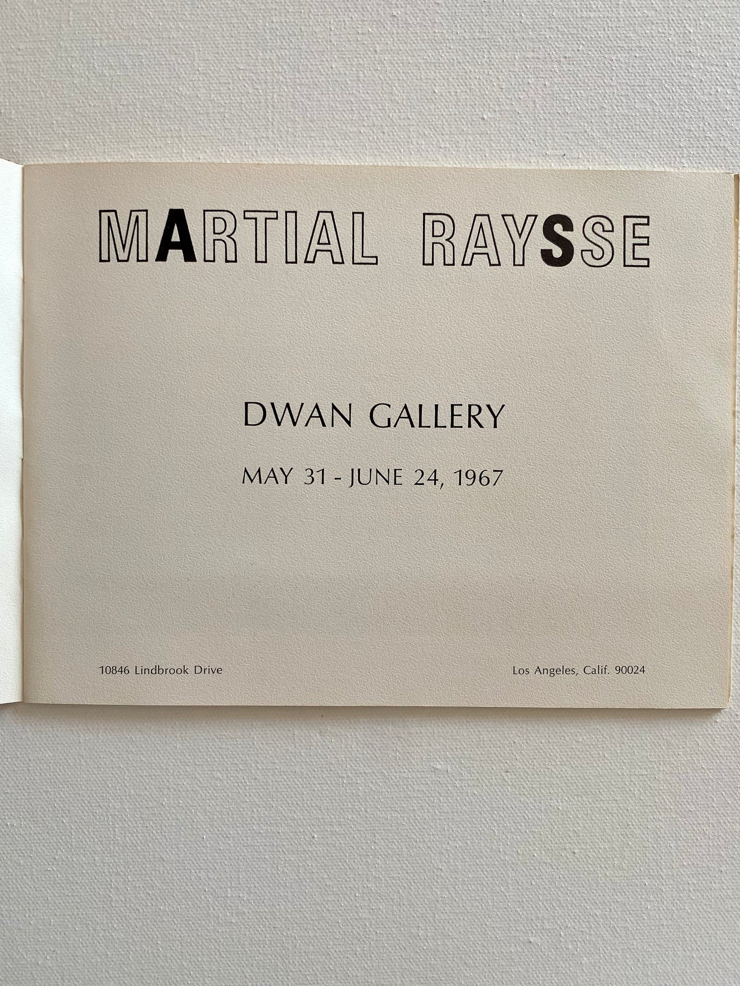 Martial Raysse Dwan Gallery 1967 Exhibition Catalog