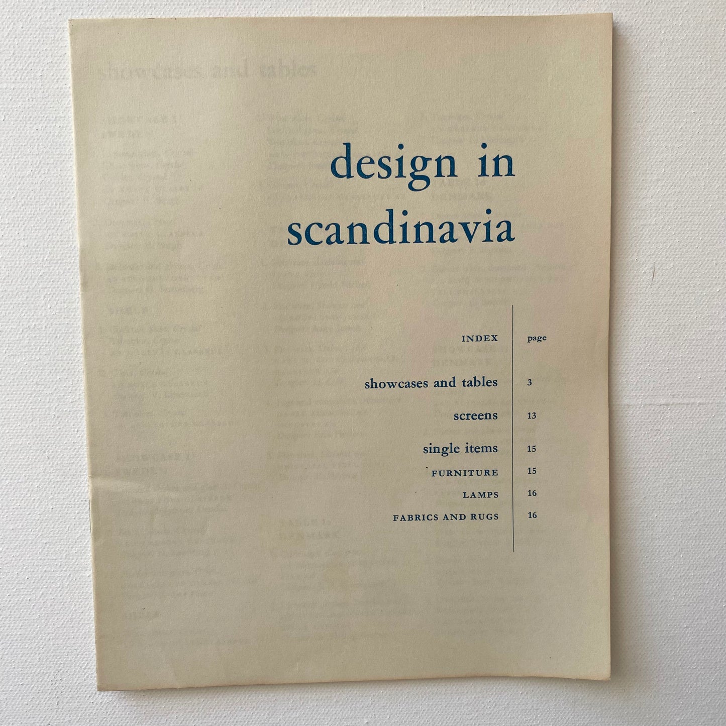 Design in Scandinavia: Denmark, Finland, Norway, Sweden 1954 Exhibition Catalog