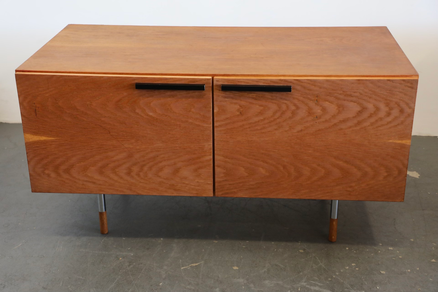 Danish Modern Oak Cabinet Sideboard by Ib Kofod Larsen for Faarup Mobelfabrik 1960’s