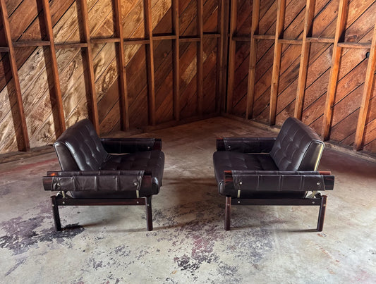 Percival Lafer MP-25 Lounge Chairs, Brazil, c.1967