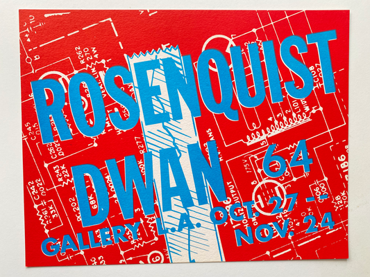 Rosenquist Art Exhibition Announcement Dwan Gallery in Los Angeles, CA