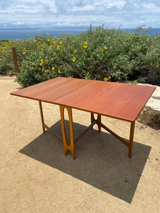 Teak Drop Leaf Tables, Made in Norway