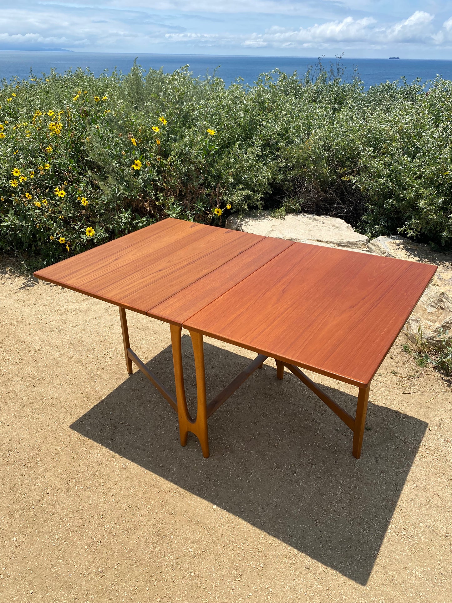 Teak Drop Leaf Tables, Made in Norway