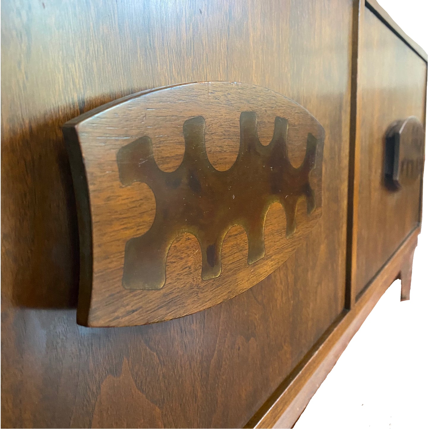 MCM Cal Mode Credenza with Inlay Handles Circa 1960’s