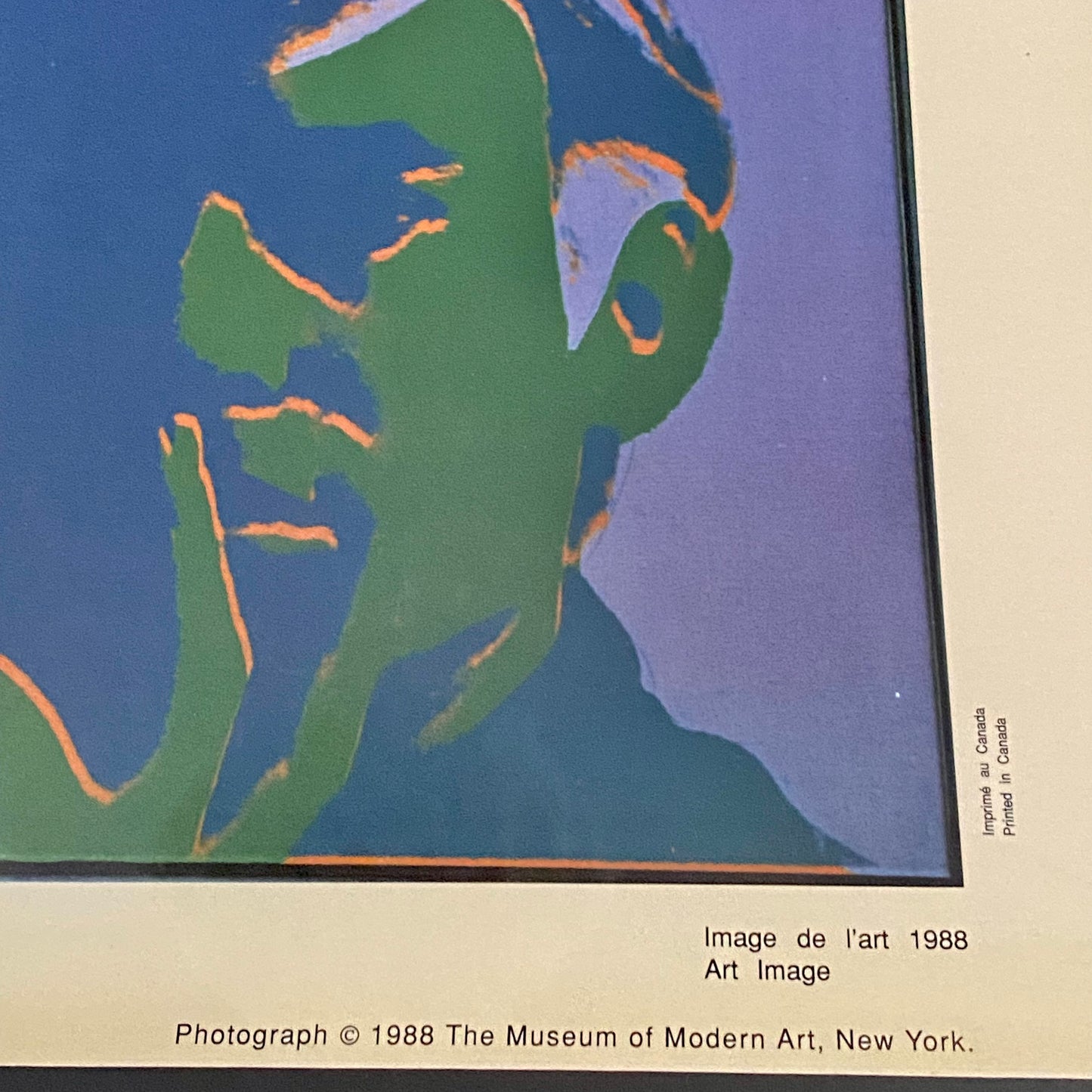 ANDY WARHOL RARE VTG 1988 FRAMED MOMA POP ART POSTER PRINT  "SELF PORTRAIT" 1966