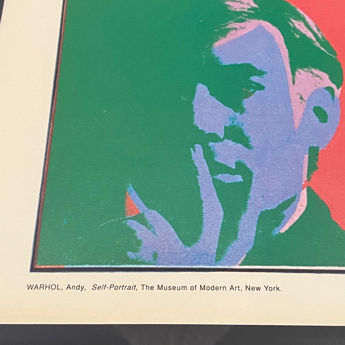 ANDY WARHOL RARE VTG 1988 FRAMED MOMA POP ART POSTER PRINT  "SELF PORTRAIT" 1966